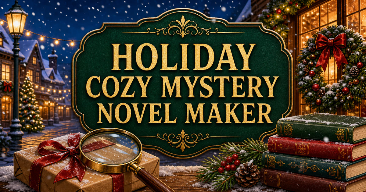 Holiday Cozy Mystery Novel Maker